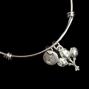 Balloon Bangle Bracelet, Party Bracelet, Balloons Adjustable Bracelet, Stainless Steel Bracelet, Initial Bracelet, qb177