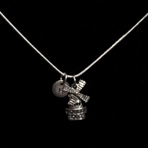 Windmill Sterling Silver Necklace, Paris Silver Necklace, Foreign Sterling Necklace, Cabaret Sterling Necklace qb39