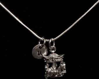 Carousel Sterling Silver Necklace, Fair Sterling Silver Necklace, Central Park Sterling Necklace, Carnival Sterling Necklace qb25