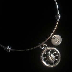 Marienkäfer-Armreif, Marienkäfer in einem Kreis, Insekt einstellbar, Edelstahl-Armband, erste Armband, qb169
