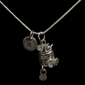 Cookie Jar Silver Necklace, Cookie Silver Necklace, Sweets Sterling Necklace, Kitchen Sterling Necklace qb32