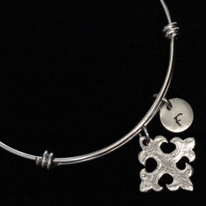 Celtic Cross Stainless Bracelet, Religious Bracelet, Irish Bangle Bracelet, Adjustable Bracelet, Stainless Bracelet, Initial Bracelet, qb53