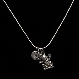 Humpty Dumpty Sterling Silver Necklace, Storybook Character Sterling Silver Necklace, Sterling Silver Necklace qb108