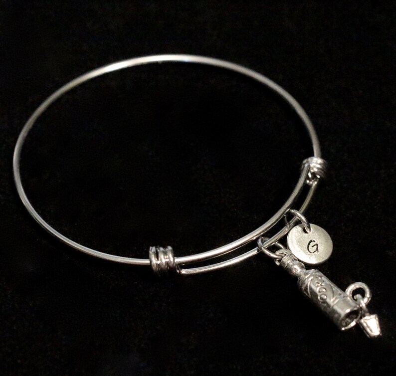 Vodka Bottle Bracelet, Liquor Bracelet, Shot Glass Bangle Bracelet, Adjustable Bracelet