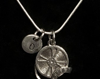 Film Reel Sterling Silver Necklace, Movie Reel Sterling Silver Necklace, Theater Sterling Necklace qb64