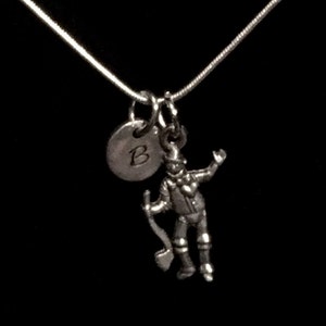 Tin Man Sterling Silver Necklace, Wizard of OZ Necklace, Sterling Silver Necklace, Initial Necklace, Personalized qb17 image 1
