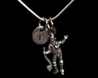 Tin Man Sterling Silver Necklace, Wizard of OZ Necklace, Sterling Silver Necklace, Initial Necklace, Personalized qb17