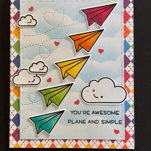 Planes, Rainbow, Colorful, You are Awesome, Handmade