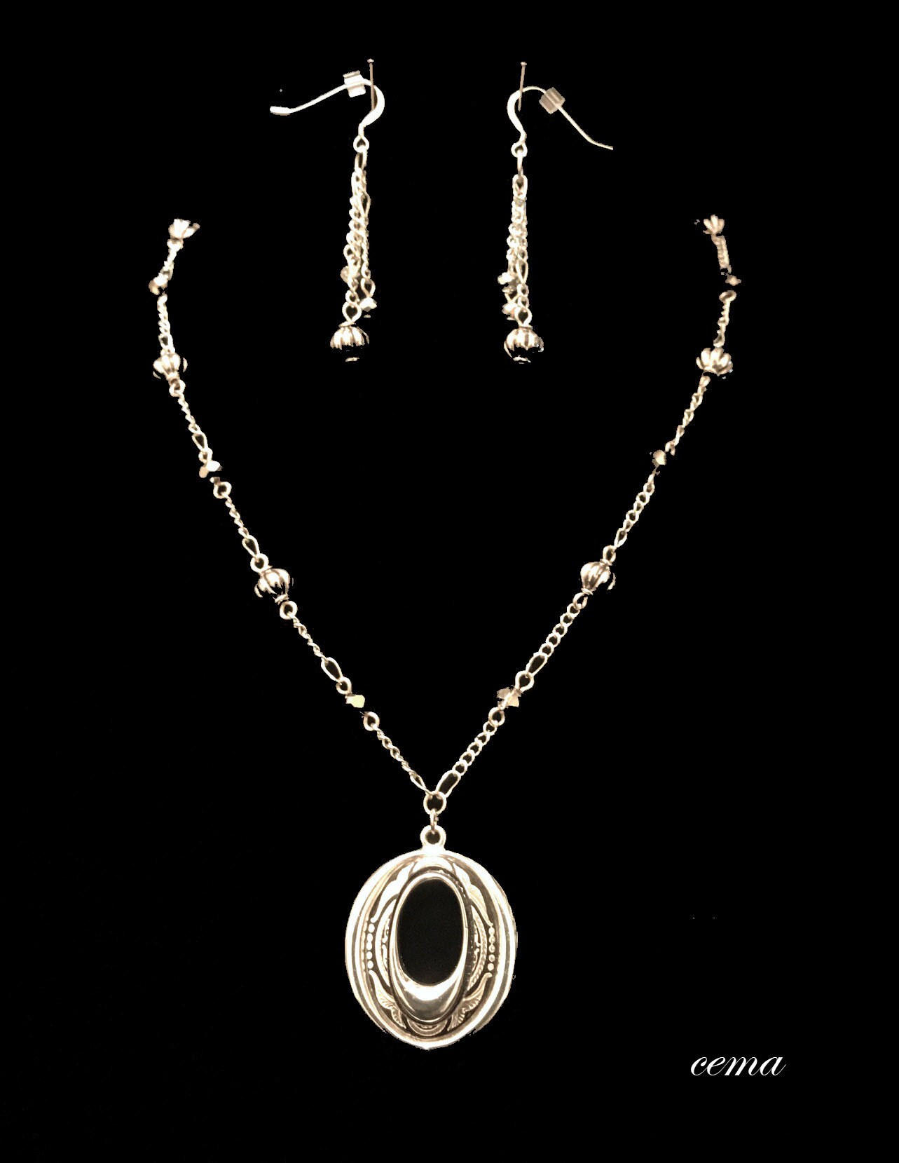 Collar colgante español y juego de pendientes / Colgante Etsy