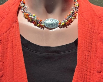 Necklace in Fall Colors 18" with 3" Extender