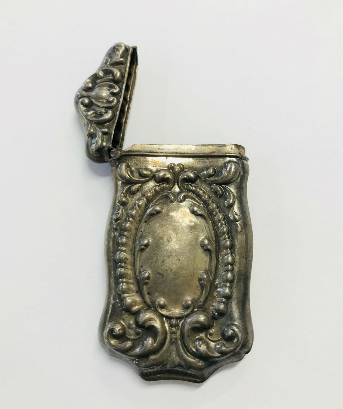 Antique Sterling Silver Match / Toothpick holder Etsy