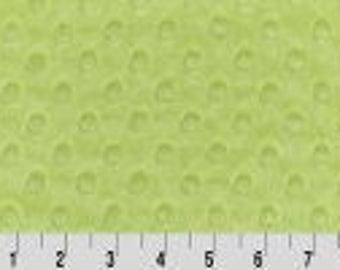 Apple Green Embossed Minky Fabric  Shannon Fabrics