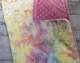 Pastel Tie Dyed Minky Cuddle Blanket Shannon Fabric