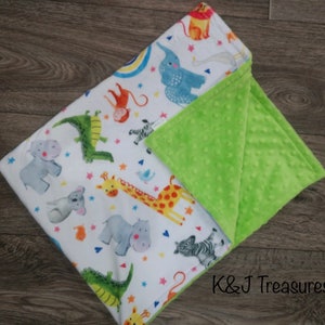 Storybook Minky Blanket Cuddle Blanket Shannon Fabrics Kids Animals