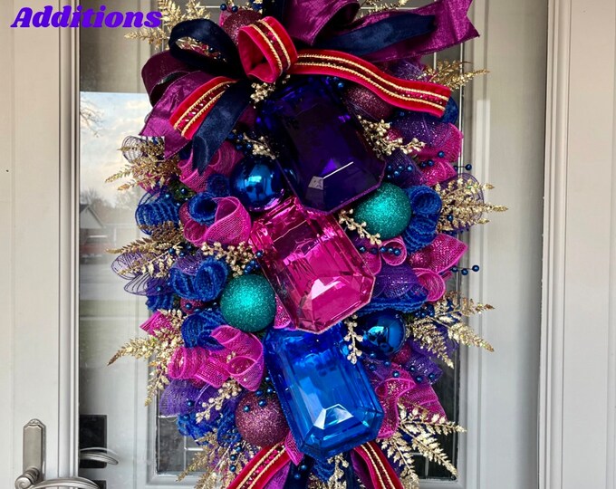 Jewel Swag, Christmas Swag, Jewel Wreath, Christmas Decor, Holiday