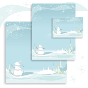 3 digital documentos páginas muñeco de nieve Navidad invierno, JPG 300 dpi, 12 x 12 pulgadas, 8.5 pulgadas de x11, 4 x 6 pulgadas