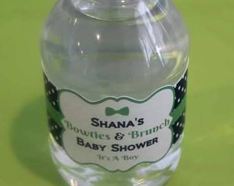 Bowtie Water Bottle Labels, Baby Shower Favors, Little Man Water Labels, Bowtie Birthday Theme, Bowtie Baby Shower, Custom Water Labels