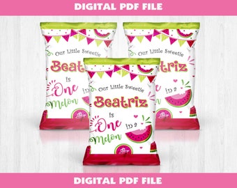 Watermelon Digital Chip Bag, One In A Melon Chip Bag