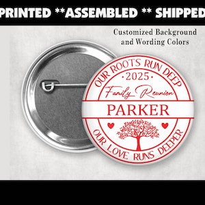 Custom Family Reunion Button Pins – Personalized Name Tags & Keepsakes