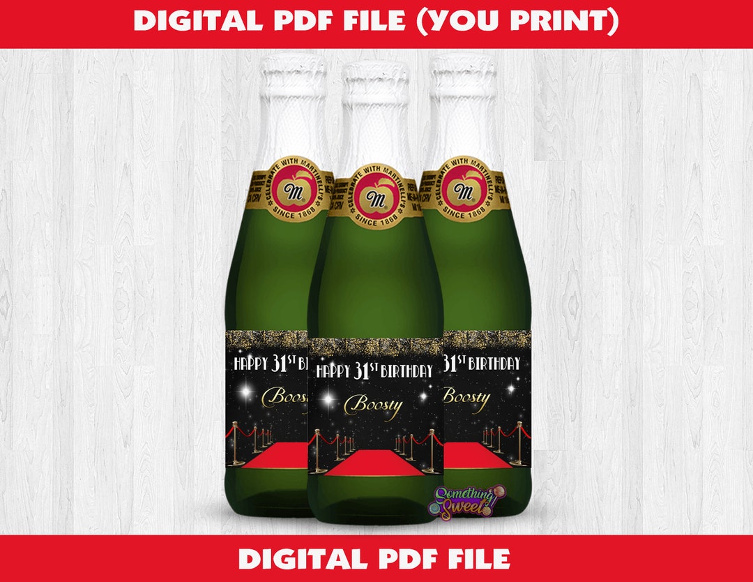 Mini Apple Cider Bottle Labels, Hollywood Cider Bottle Labels Etsy