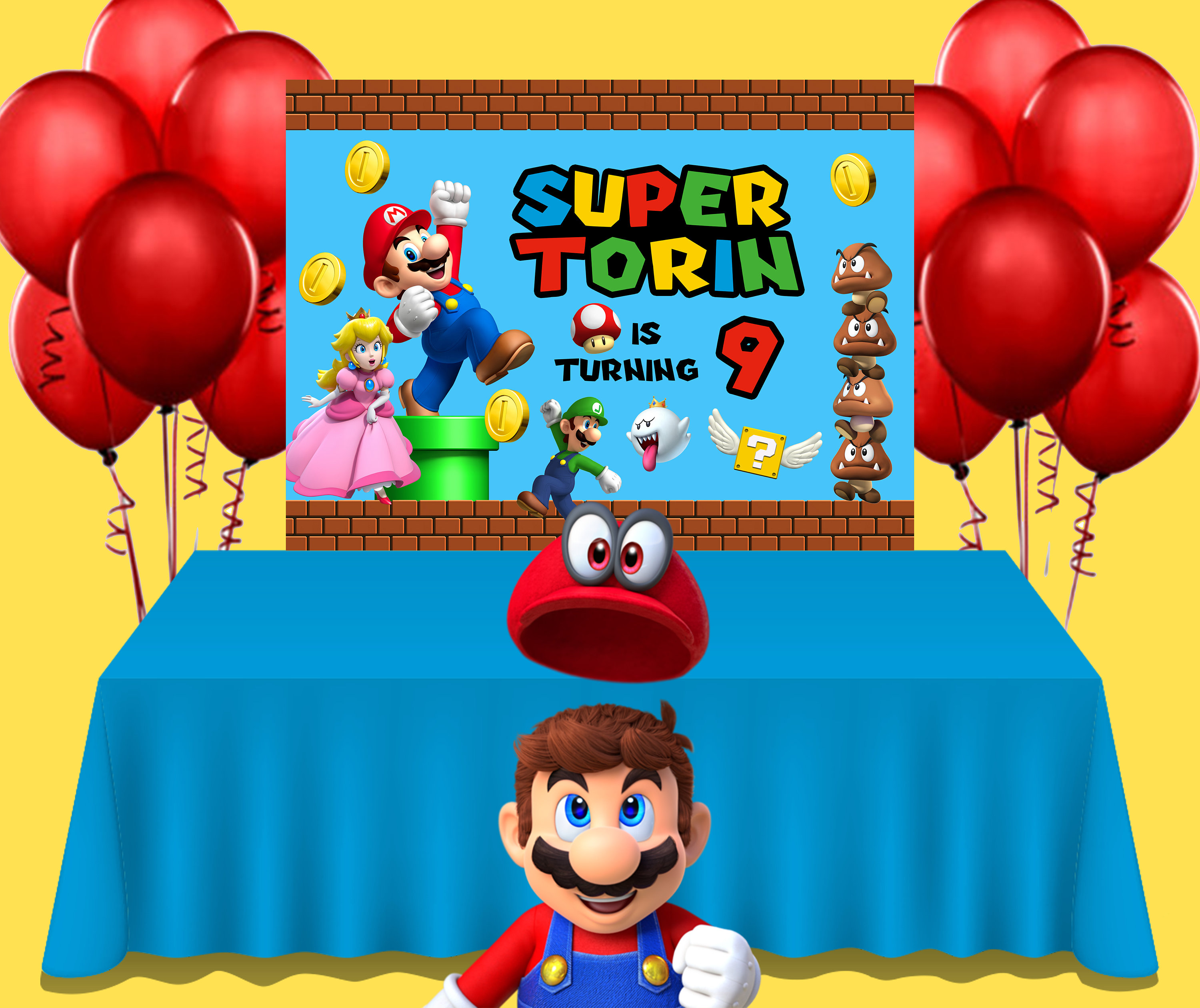 Super Mario Birthday Background