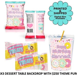 Donut Birthday Party, FREE BACKDROP With 250 Purchase, Donut Grow up ...