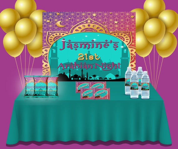 Arabian Nights Party Moroccan Party Theme Printables Etsy