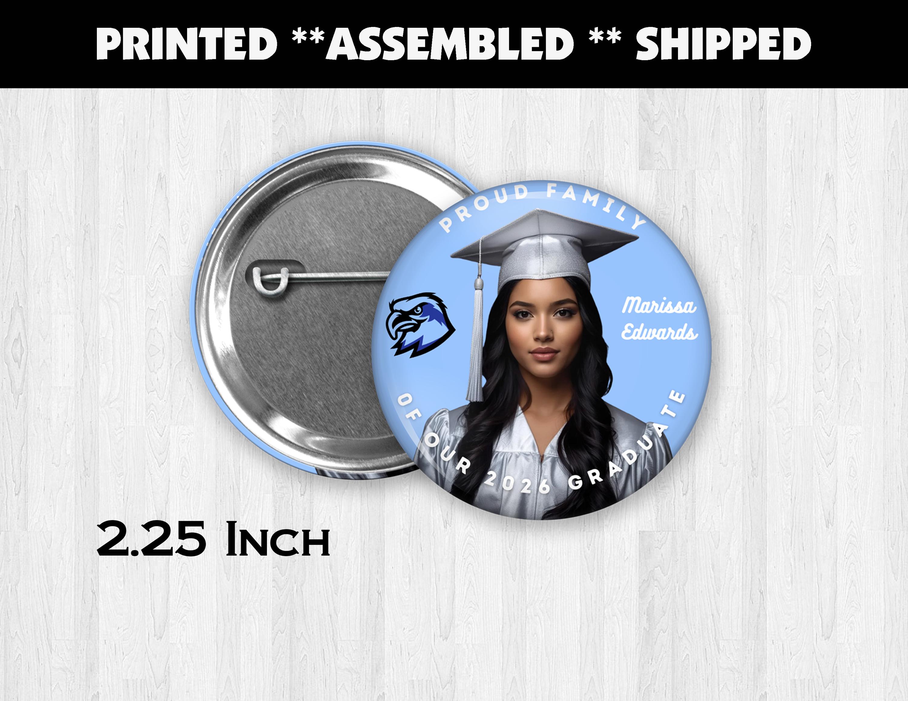 Custom Graduation Photo Button – Personalized 2.25 Inch Pinback - Etsy