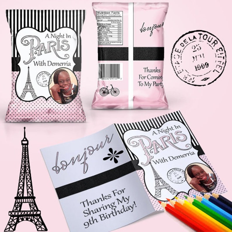 Paris Themed Birthday Party Paris Party Supplies Paris Etsy