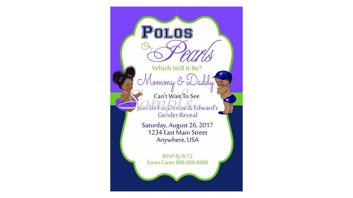 Polos Or Pearls Printable Invitation Polo Printable Polo Etsy
