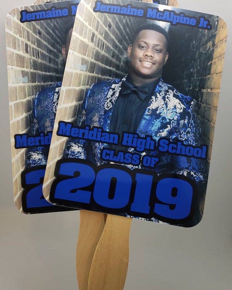 Graduation Fans SINGLE SIDED Custom Graduation Photo Fans | Etsy