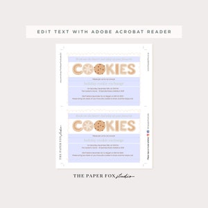 Printable Christmas Cookie Swap Invitation Editable PDF - Etsy