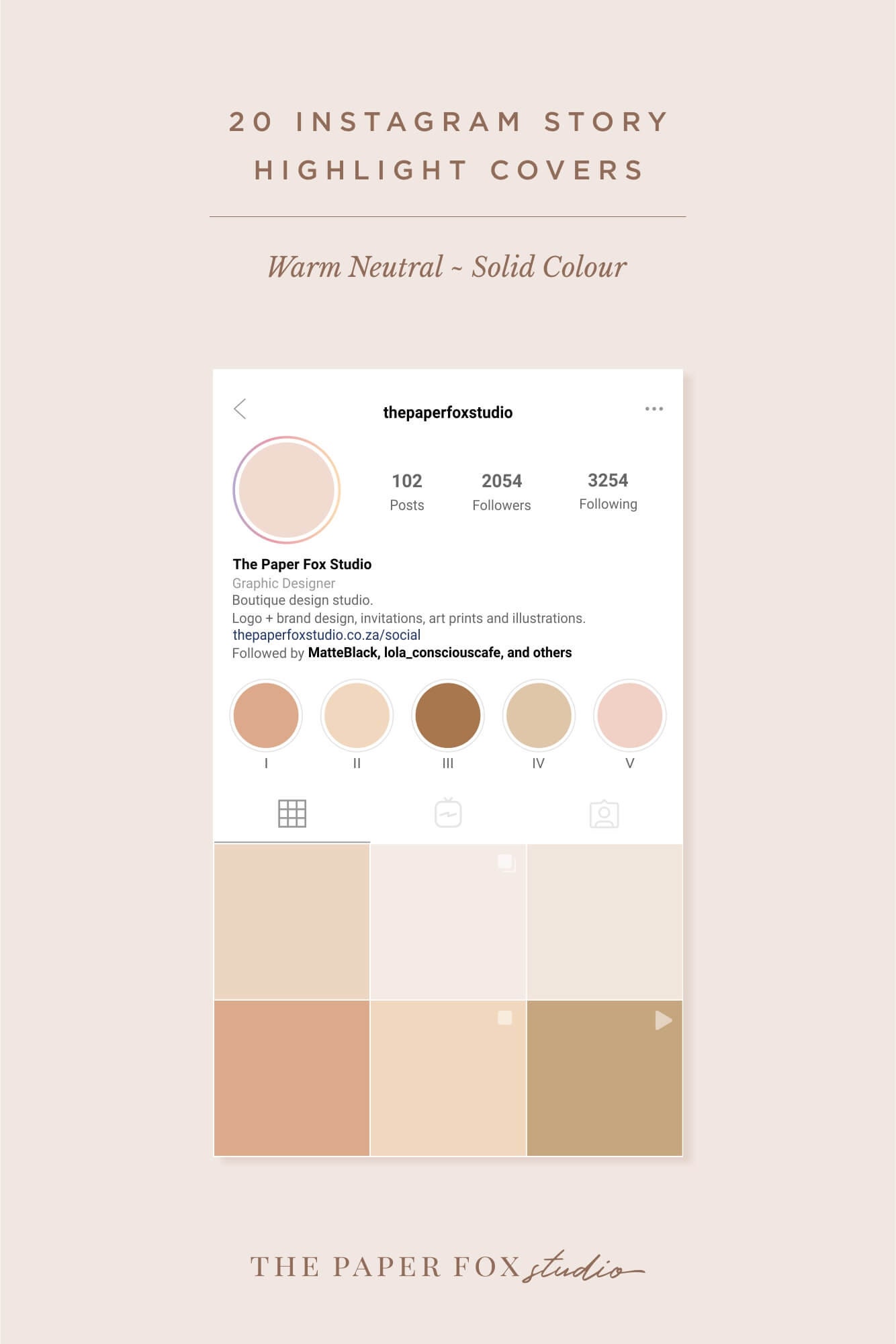 Warm Neutral Palette Instagram Story Highlight Covers, Neutral Color Palette Instagram Aesthetic, Minimalist Solid Colors Social Icons, 9001 - Etsy