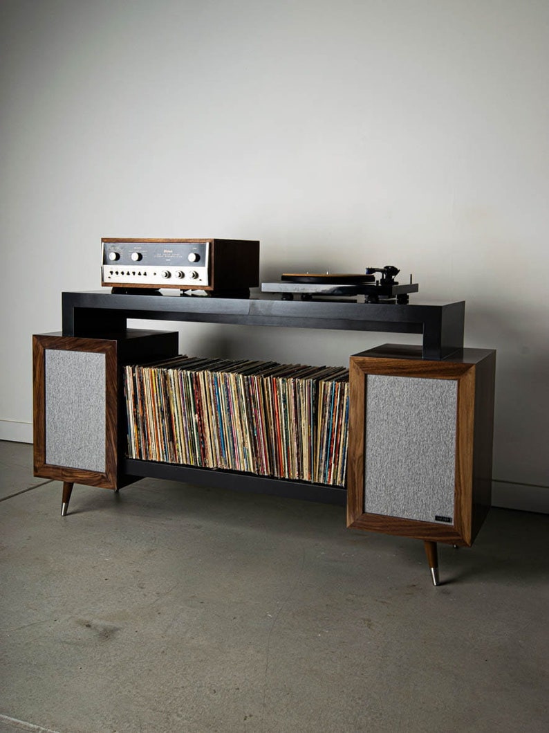 Hampton Mid Century Modern Record Player Stand & Vinyl Etsy