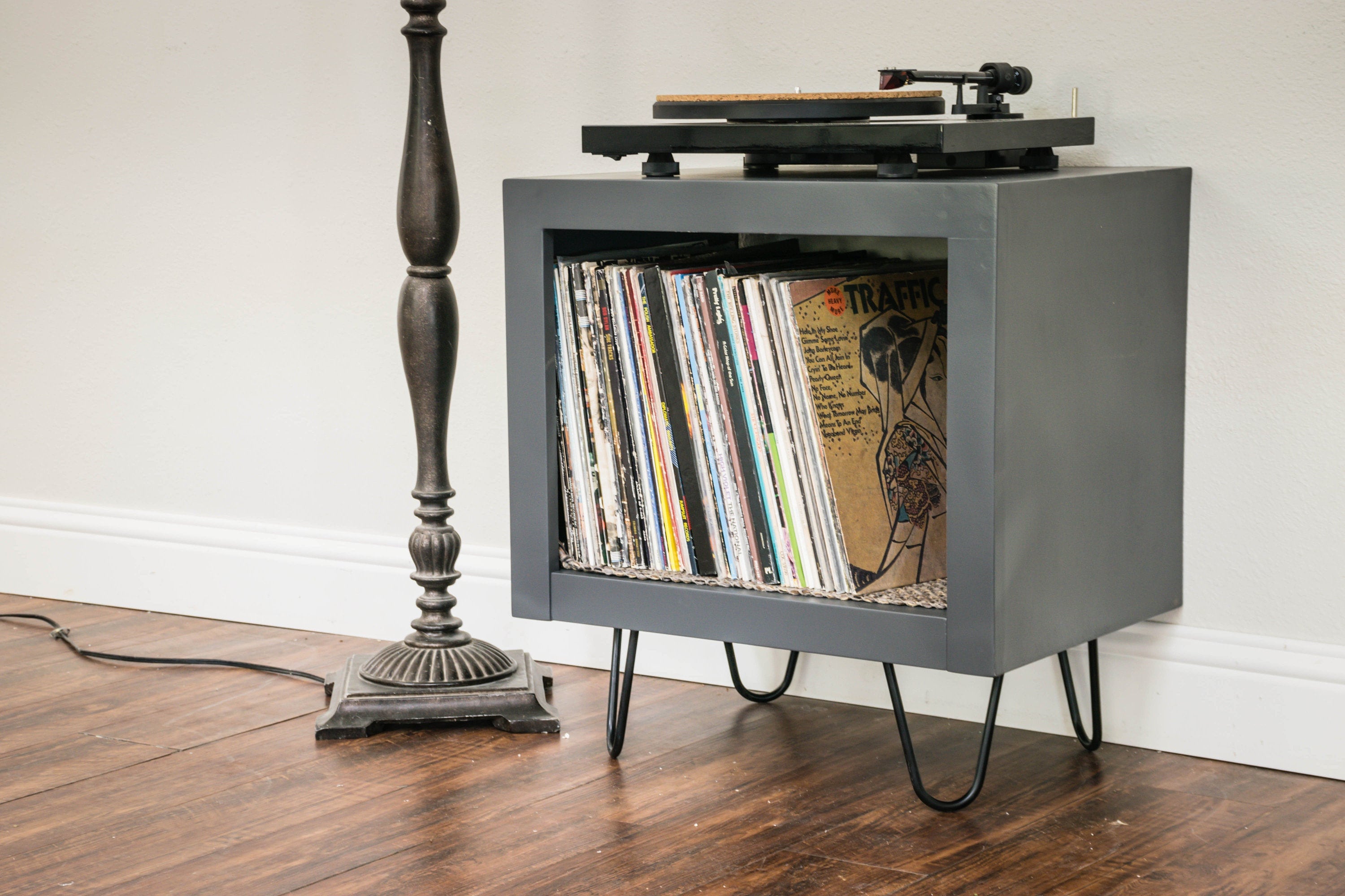 Modern Record Player Stand Vinyl Storage Etsy