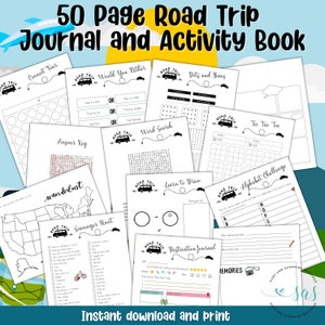 The Best Road Trip Journal and Activity Book for Kids | 50 pages | Printable | Instant Download