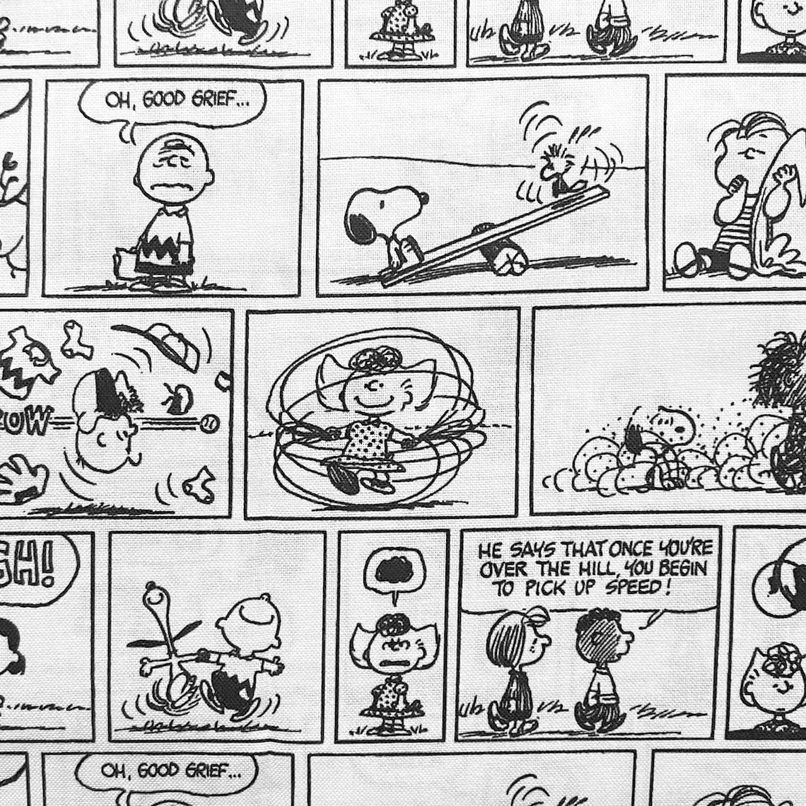 NEW. Peanuts Comic Strip 100 Cotton Fabric ships From Etsy