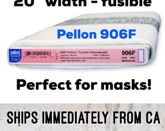 Pellon 906F - sold by the Yard - Non Woven Fusible Sheerweight Interfacing **Ships from California ##Click Item Detail