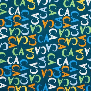 RARE. California Abbreviation Fabric 100% Cotton Fabric **Ships from California ##Click Item Details