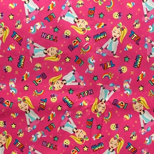 NEW. Jojo Siwa Emoji Speak 100% Cotton Fabric ships From CA - Etsy