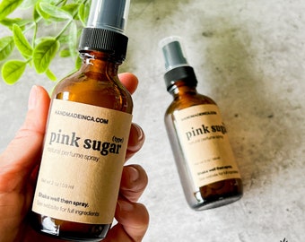 Pink Sugar (type) Natural Sea Salt and Oil Perfume Body and Room Sprays | Handmade | Natural Ingredients