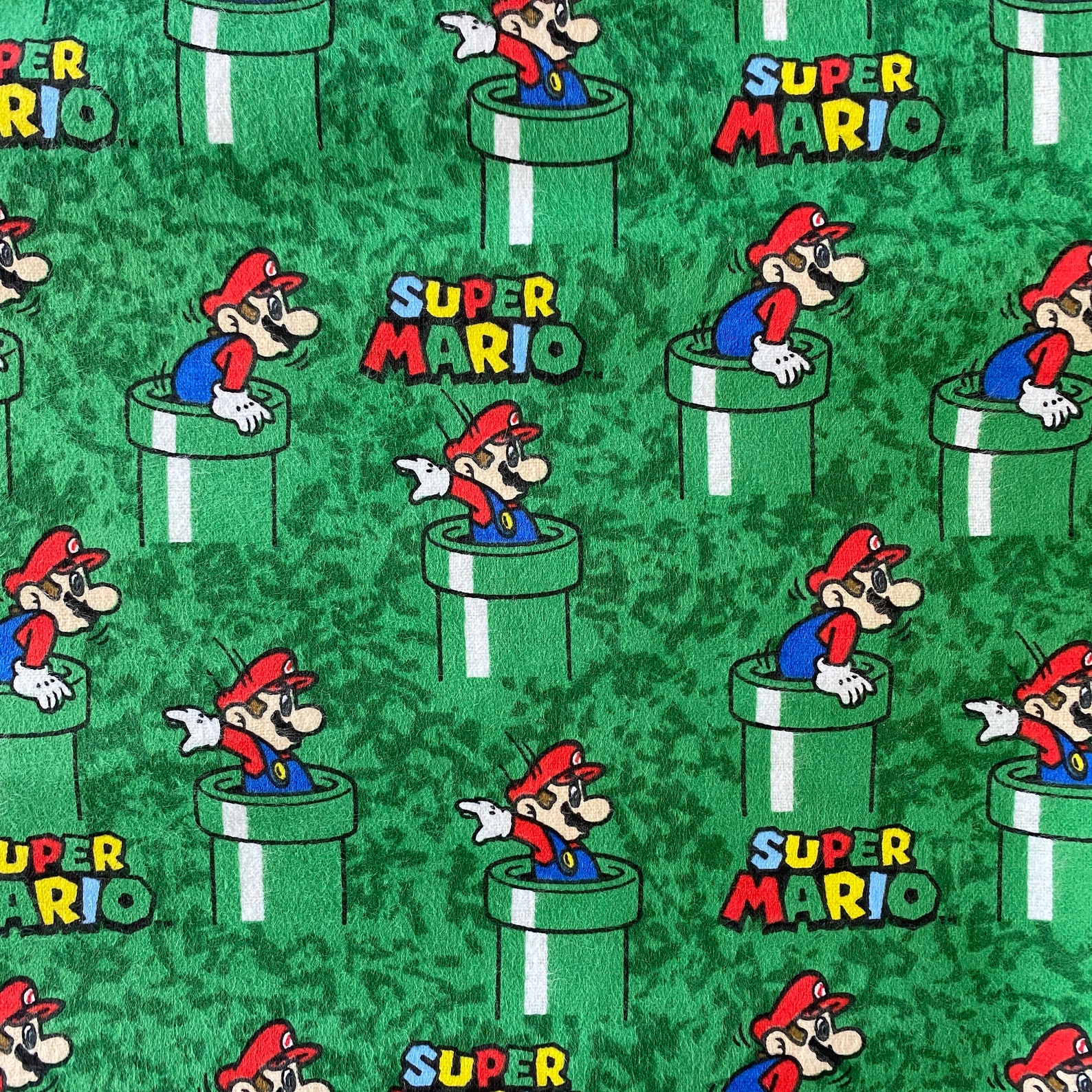 Super Mario Brothers Tunnels Licentie 100 Katoen FLANNEL Etsy Nederland