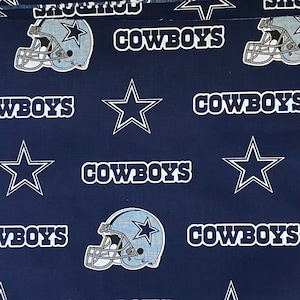Dallas COWBOYS Helmets NFL Football Licensed 100% Cotton Fabric - Fat Quarter