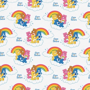 Care Bears Rainbow 100% Cotton Fabric **Ships from CA ##Click Item Details