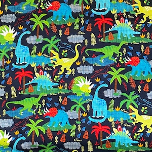NEW. Dinos on Navy | Dinosaur Cotton Fabric **Ships from California ##Click Item Details