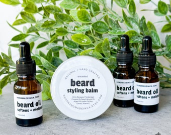 Beard Oil and Beard Balm | Softens + Moisturizes | Handmade | Chemical Free