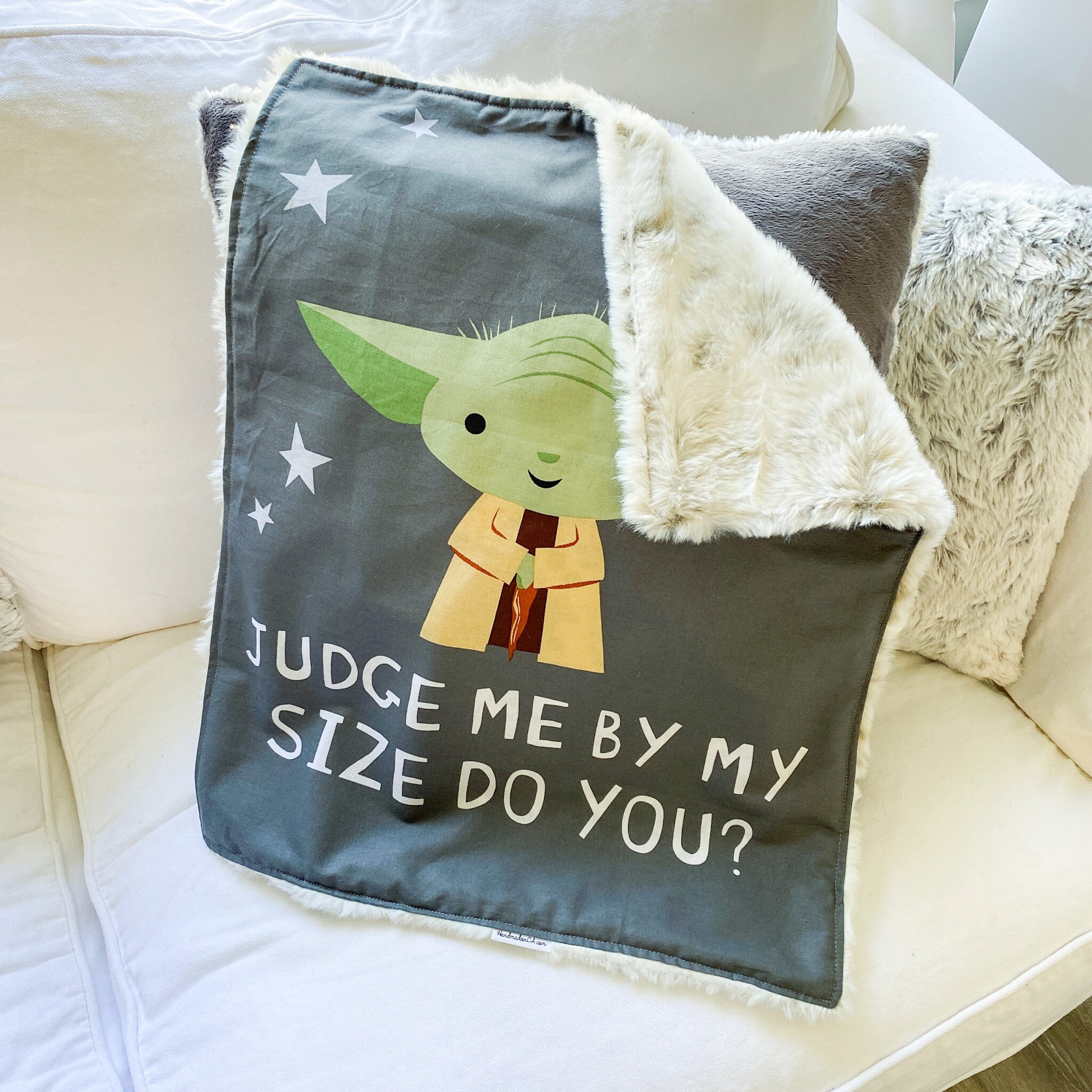Star Wars Yoda Baby Blanket Cuddly Comfort Lovey Super Soft Luxe Minky