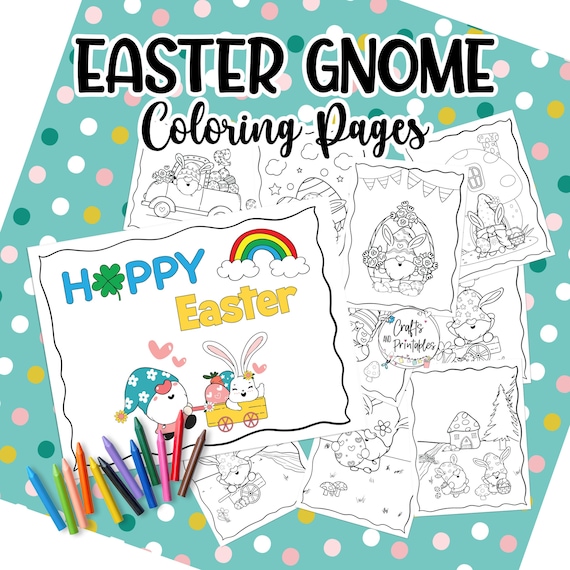 Easter Gnomes Coloring Pages  Printable Coloring Book