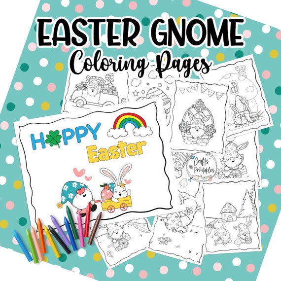 Easter Gnomes Coloring Pages  Printable Coloring Book