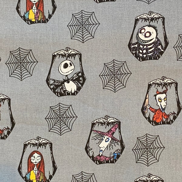 Nightmare. Before Christmas Spiderwebs Disney 100% Cotton Fabric **Ships from California ##Click Item Details